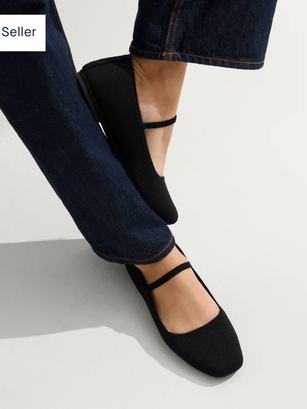 Rothy’s max square black Mary Jane flats 7